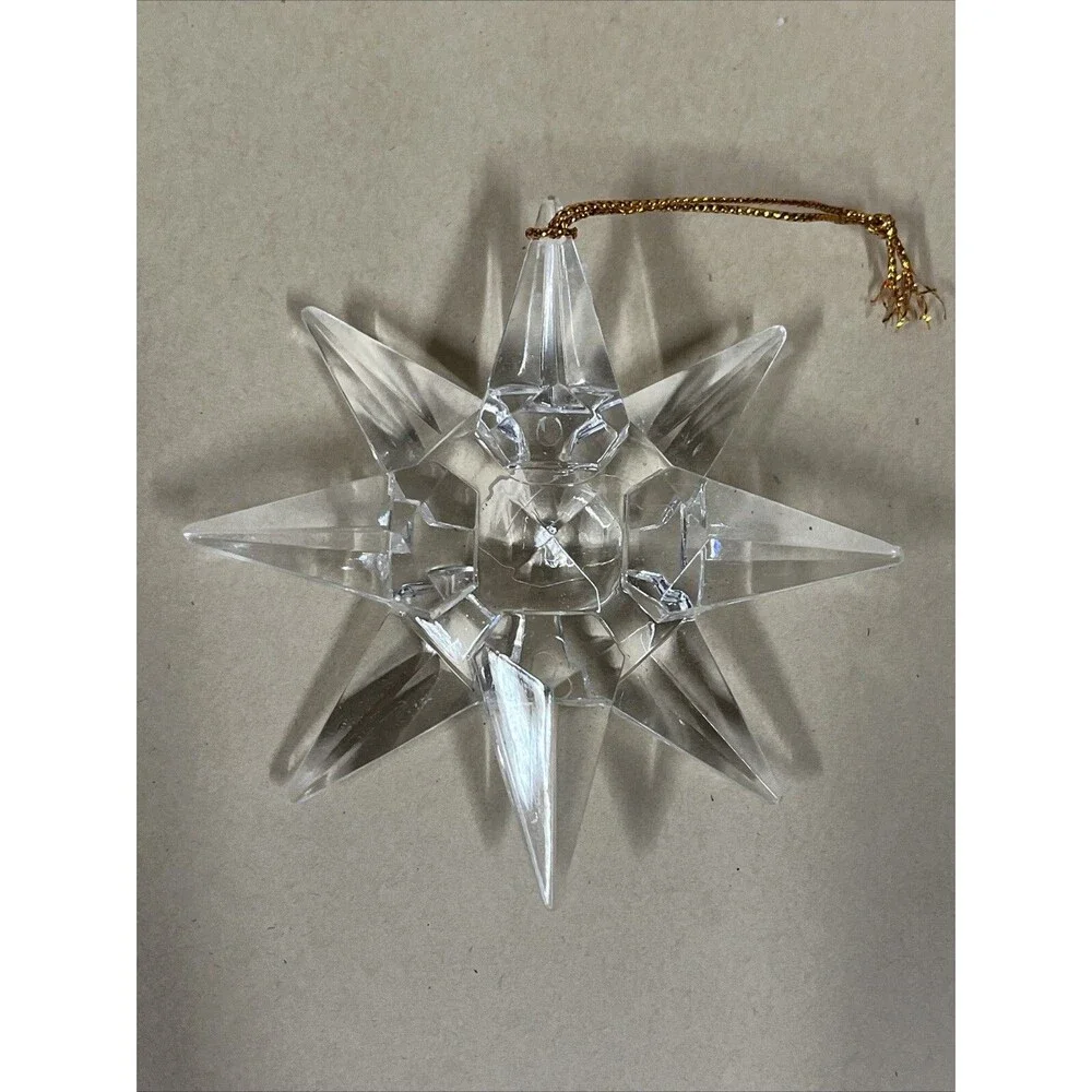 VTG 5pcs‎ Various Christmas Snowflake  Hanging Ornament Acrylic/ Beads Rare